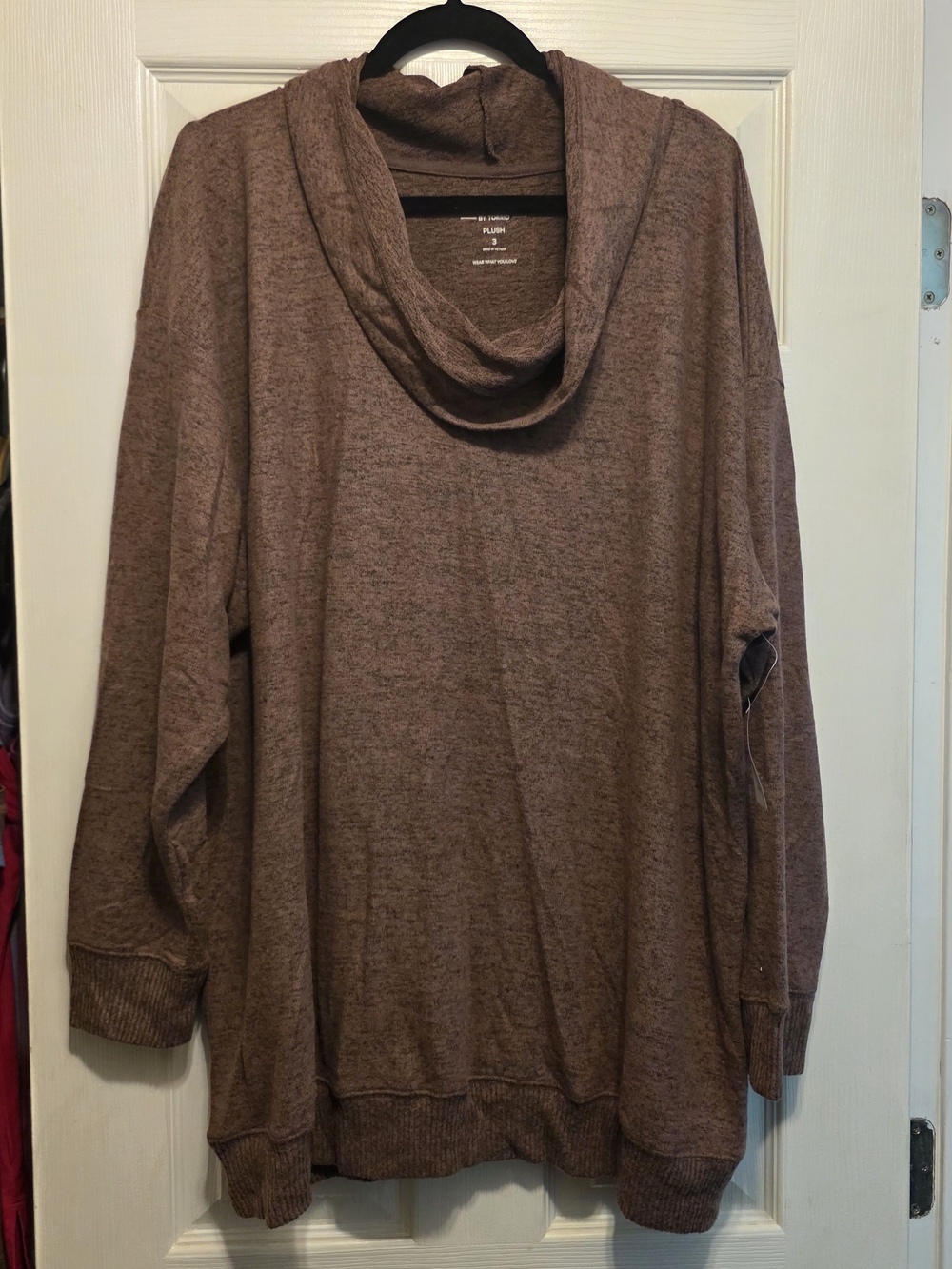 torrid Taupe Cowl Neck Sweater, Sz 3 (22-24) NWT